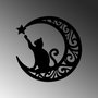 Wallity Cat 3 Accesorio Decorativo de Pared de Metal Negro 55 x 55 cm